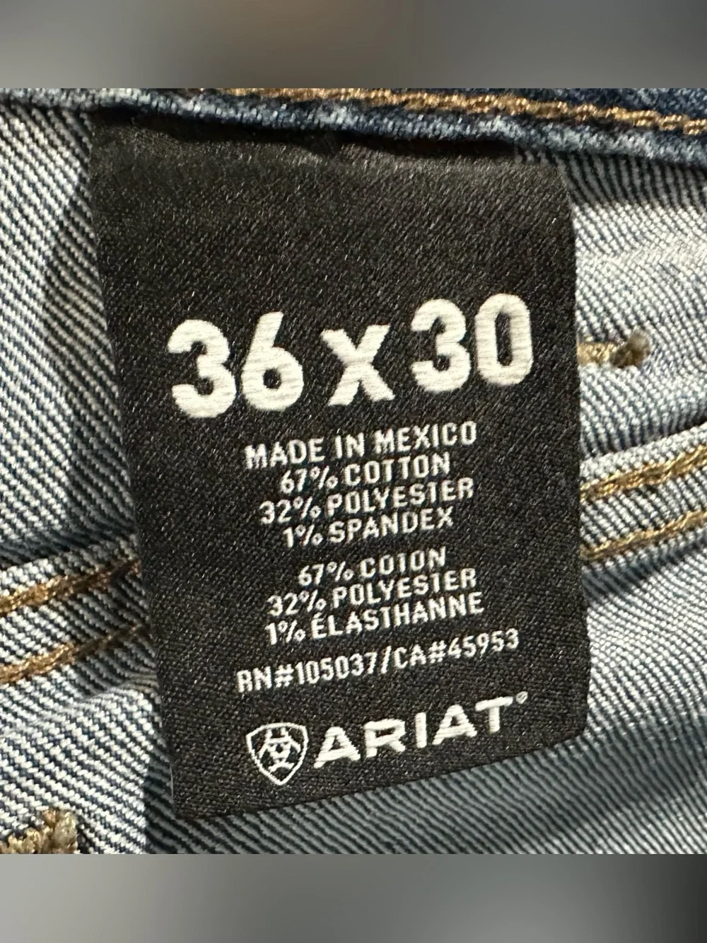 ARIAT Rebar M4 low rise bootcut jeans size 36x30
